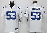 Women Nike Indianapolis Colts 53 Leonard White Vapor Untouchable Limited Jersey